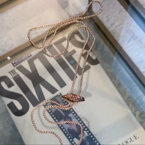 Kendra Scott Cheska Bolo Necklace in Rose Gold Drusy